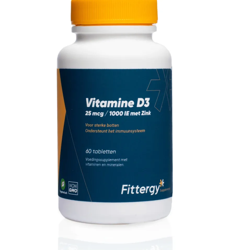 Fittergy Vitamine D3 25Mcg Met Zink (60 tabletten)