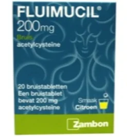 Fluimucil 200mg suikervrij (20 bruistabletten)