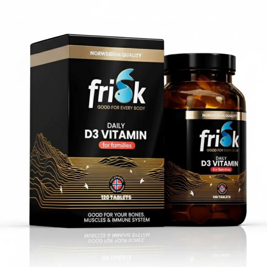 Frisk Vitamin D3 Daily For Families (120 tabletten)