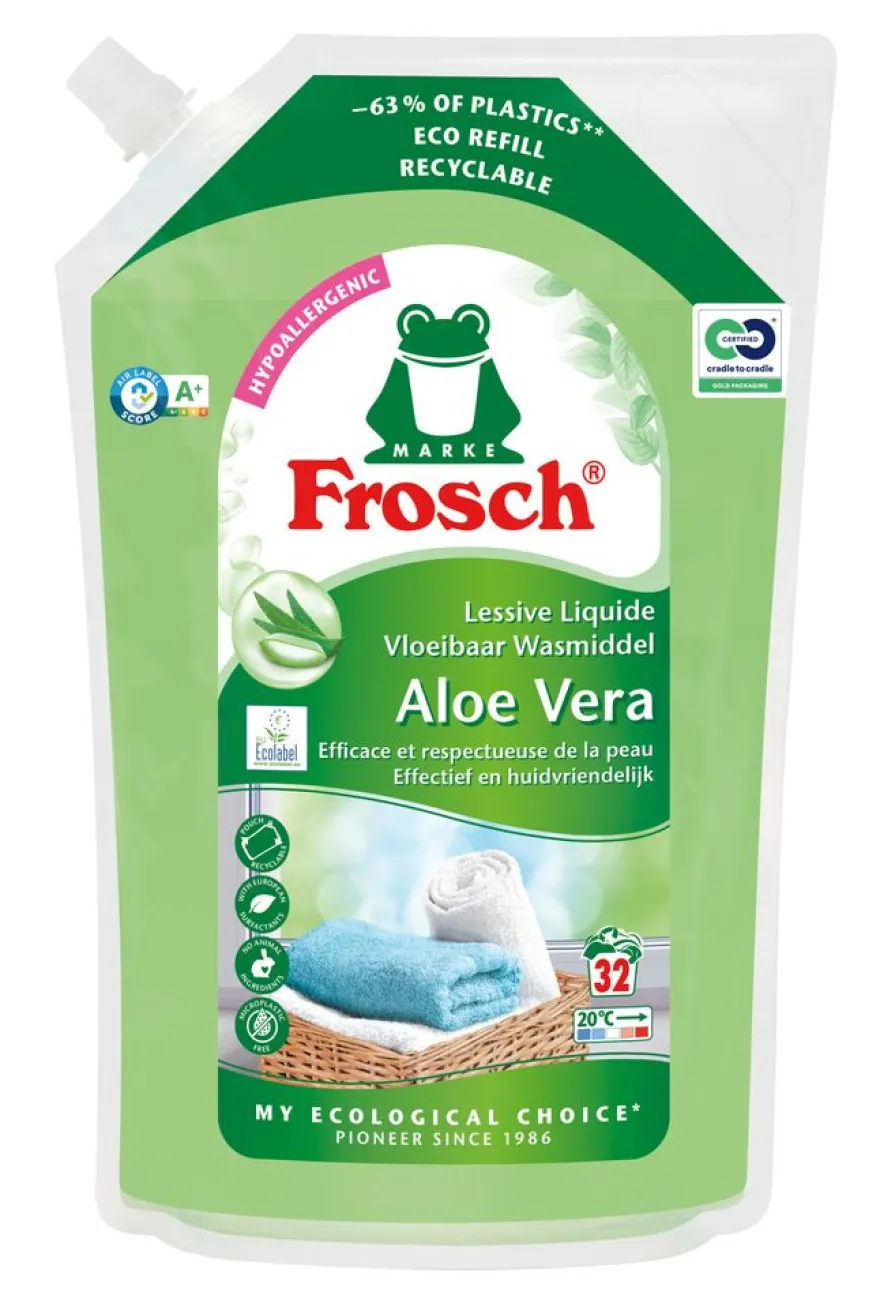 Frosch Geconcentreerd Vloeibaar Wasmiddel Aloe Vera Refill (1600 ml)