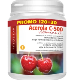 Fytostar Acerola vitamine C 500 kauw (150 tabletten)