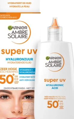 Garnier Ambre Solaire Fluid Hyaluronzuur Super Uv SPF 50+ (40 ml)
