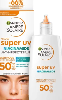 Garnier Ambre Solaire Fluid Niacinamide Anti-Imperfecties Super UV SPF 50+ (40 ml)