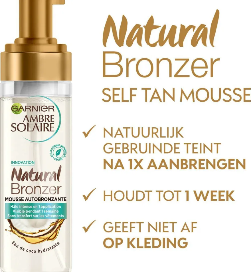 Garnier Ambre Solaire Natural Bronzer Zelfbruinende Mousse (200 ml)