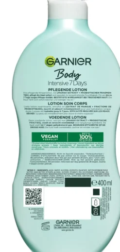 Garnier Body Intensive 7 Days Verzorgende Bodylotion Met Mango Extract En Probiotica (400 ml)