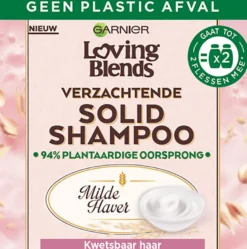 Garnier Loving Blends Milde Haver Verzachtende Solid Shampoo Bar (60 gr)
