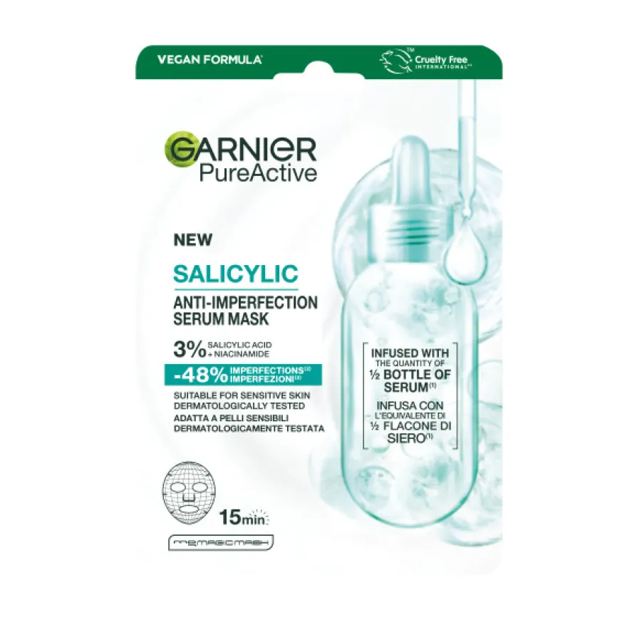 Garnier Pure Active Salicylic Anti-Imperfection Serum Masker (1 stuk)