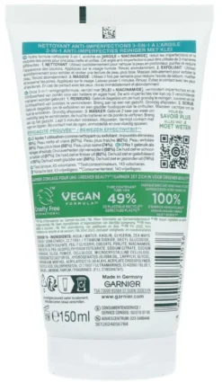 Garnier Skin Active Pure Face 3In1 (150 ml)
