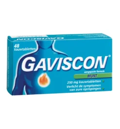 Gaviscon Pepermunt 250 (48 kauwtabletten)