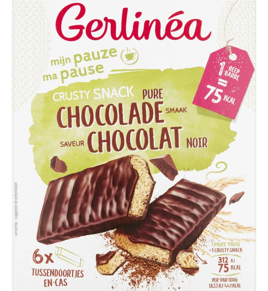 Gerlinéa Crusty Snack Pure Chocolade (160 gr)