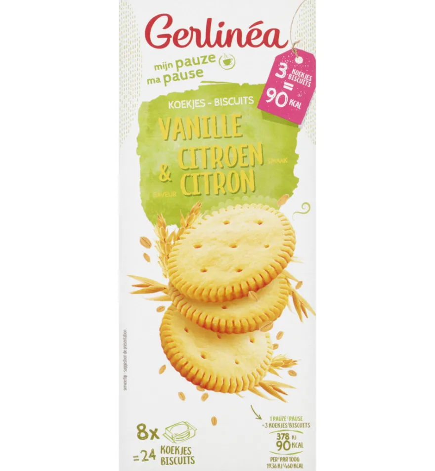 Gerlinéa Koekjes Vanille & Citroen smaak (156 gr)