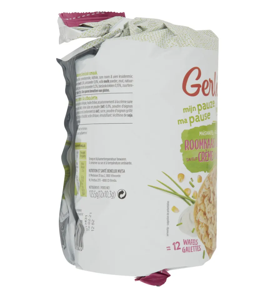 Gerlinéa Maiswafel zure room ui en bieslook (124 gr)