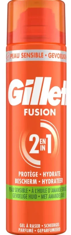 Gillette Fusion 2-in-1 Scheergel Gevoelige Huid (200 ml)