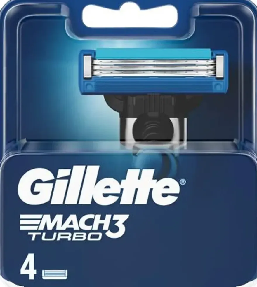 Gillette Mach3 Turbo Scheermesjes (4 stuks)