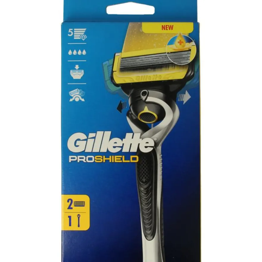 Gillette Proshield Yellow Razor (2 stuks)