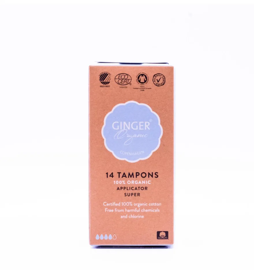 Ginger Organic Tampon super met applicator (14 stuks)