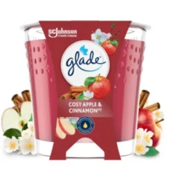Glade Kaars Cosy Apple & Cinnamon 100% Raapzaad Wax (112 gr)