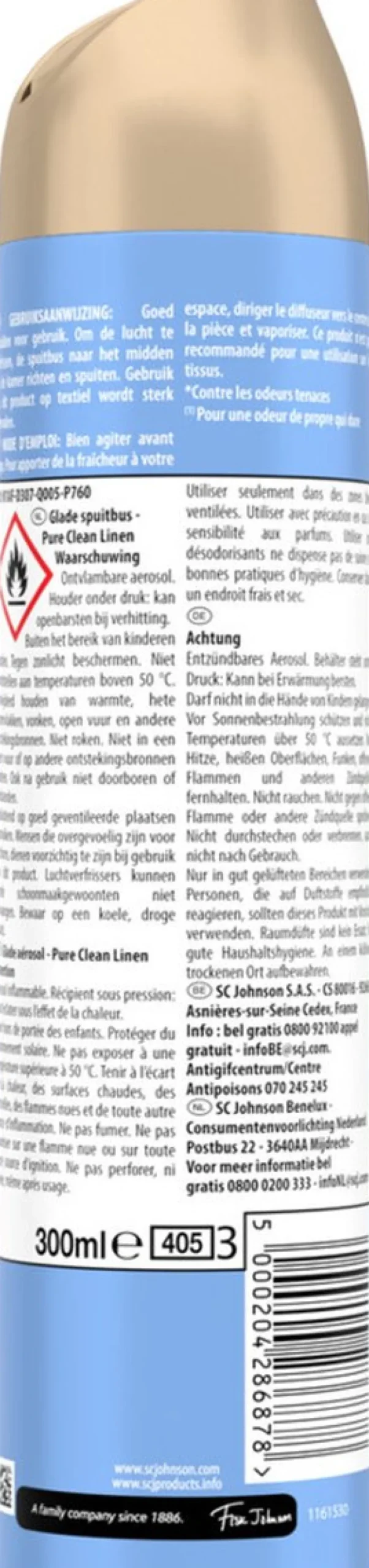 Glade Luchtverfrisser Spray Pure Clean Linen (300 ml)