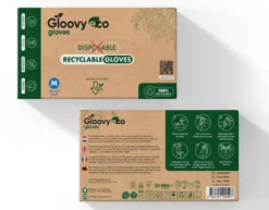 Gloovy Eco Recyclebare Handschoenen Blauw M (100 stuks)