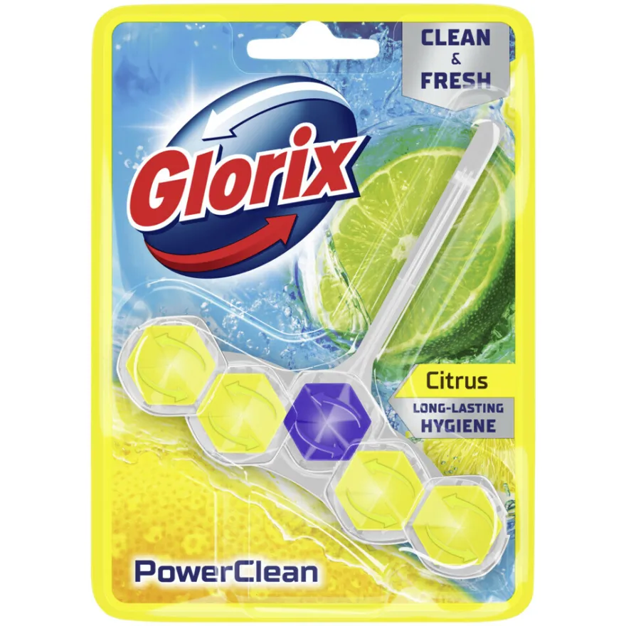 Glorix Toiletblok Power Clean Citroen (1 stuk)