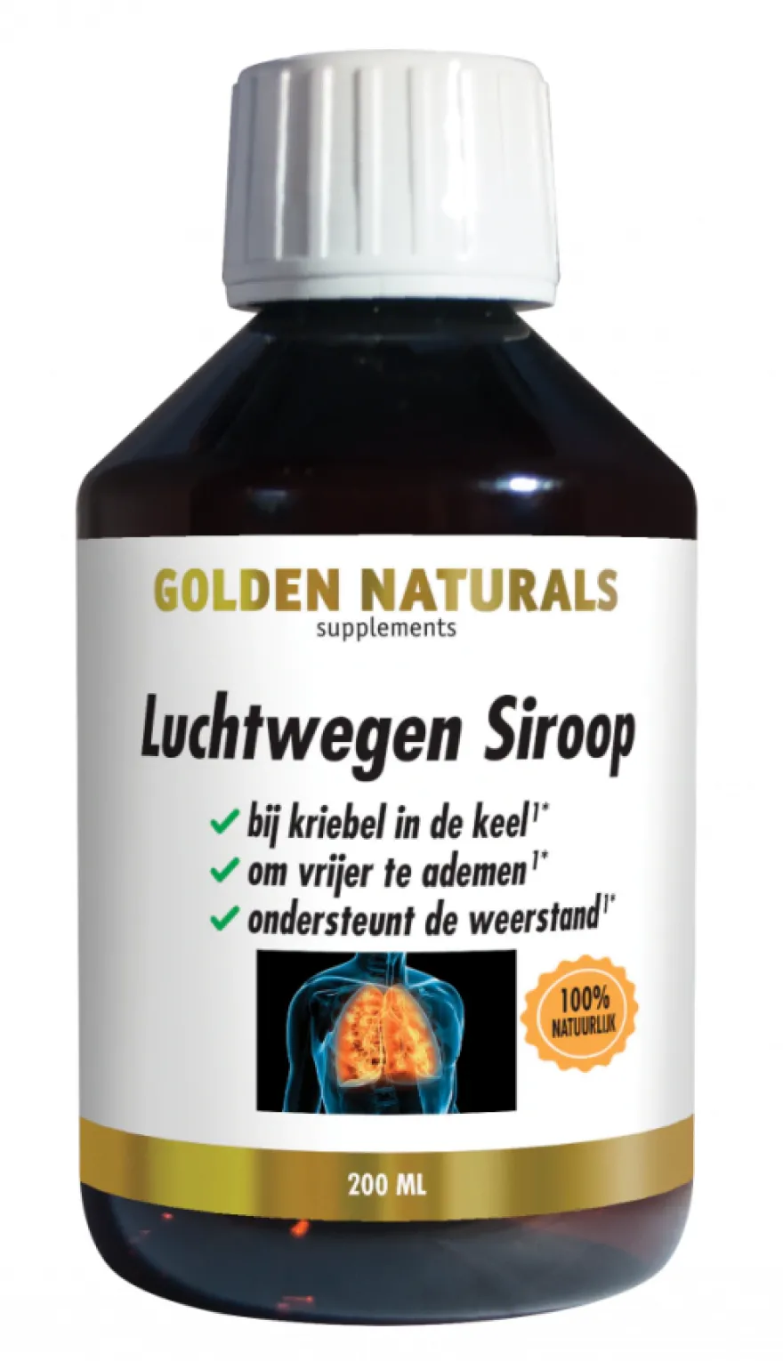 Golden Naturals Luchtwegen Siroop (200 ml)