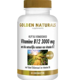 Golden Naturals Vitamine B12 3000Mcg (60 zuigtabletten)