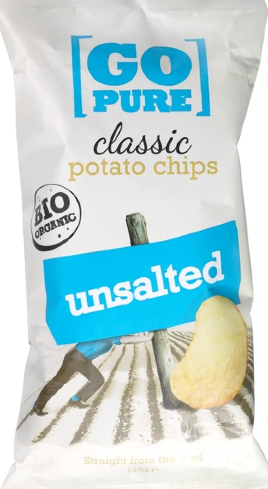 Go Pure Aardappelchips Unsalted classic (125 gr)