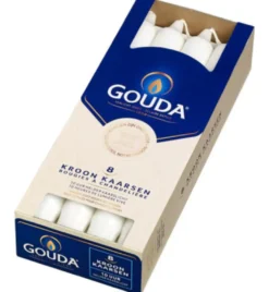 Gouda Kroonkaars Wit 240/24 (8 stuks)