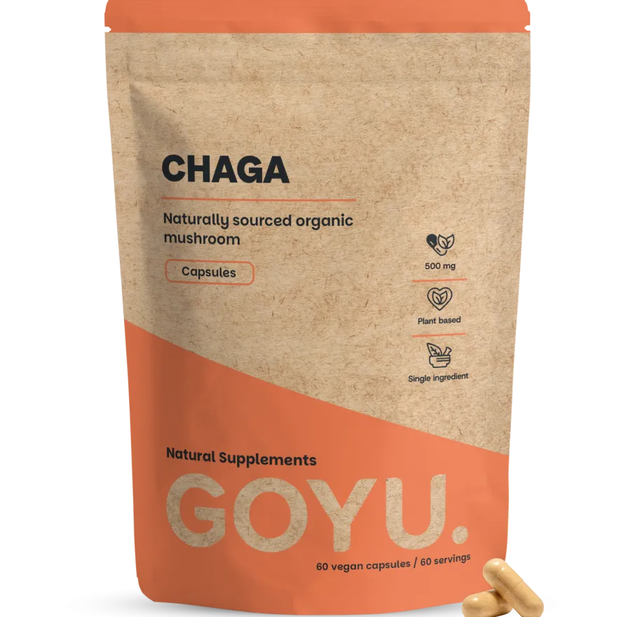 Goyu Chaga Capsules Biologisch – 60 Capsules Paddenstoel Vruchtlichaam (60 capsules)