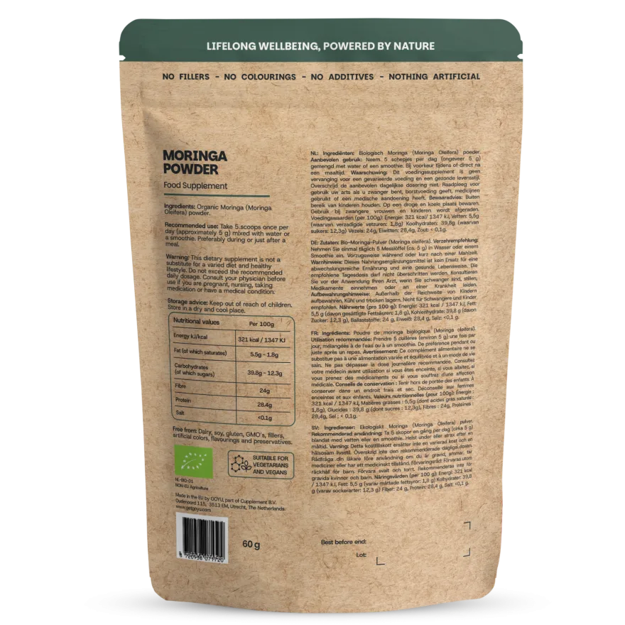 Goyu Moringa Poeder Biologisch (60 gram)