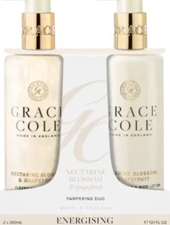 Grace Cole Nectarine Blossom & Grapefruit Pampering Hand Care Duo (600 ml)