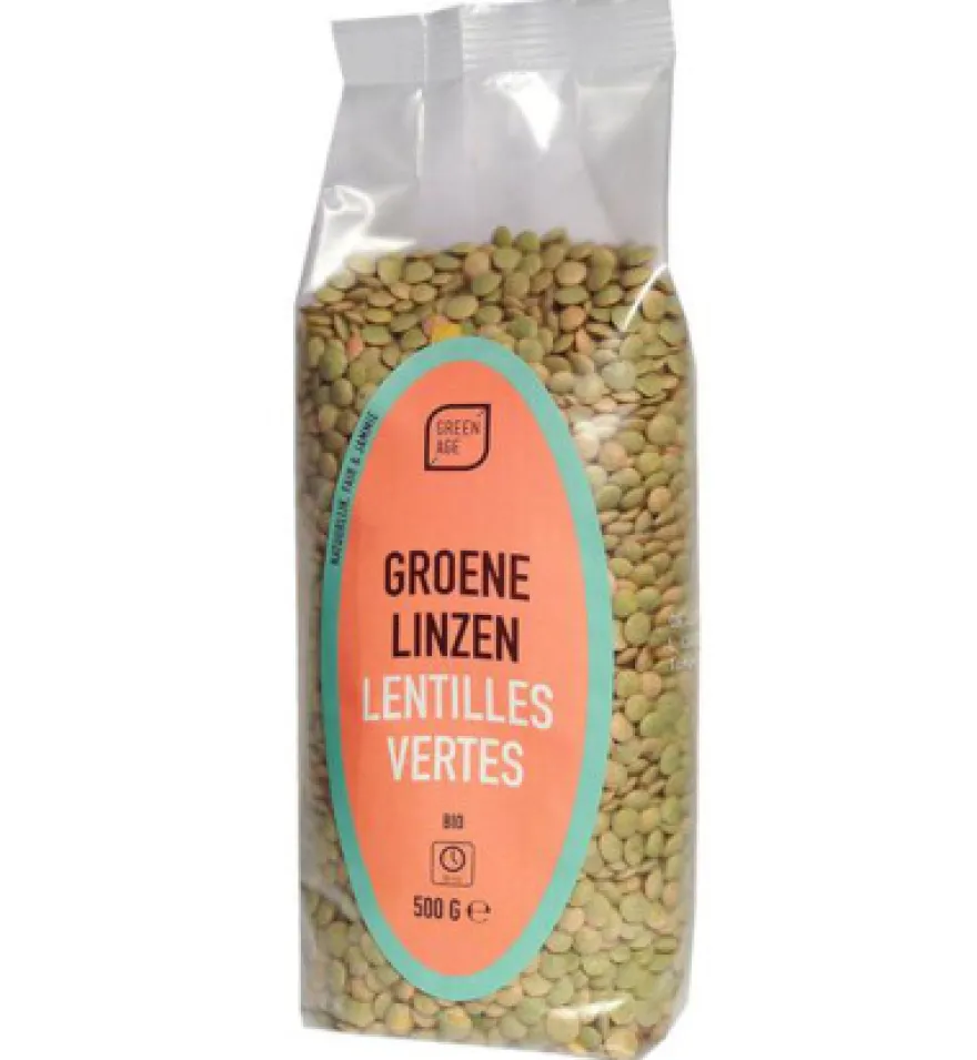 Greenage Groene Linzen Bio (500 gr)