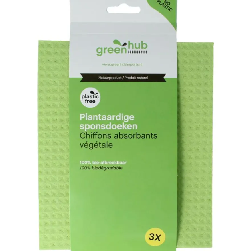 Greenhub Sponsdoeken Plantaardig (3 stuks)
