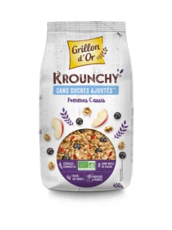 Grillon D’or Krounchy Appel Zwarte Bes Bio (450 gr)
