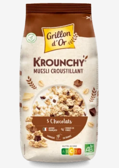 Grillon D’or Krounchy 3 Chocolades Bio (500 gr)