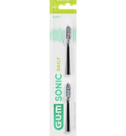 Gum Sonic opzetborstel zwart (2 stuks)