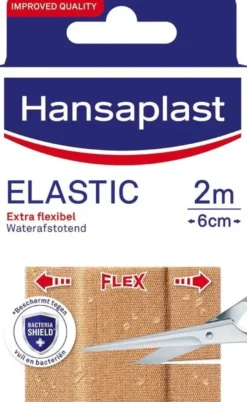 Hansaplast Elastic 2m x 6 cm (1 stuk)