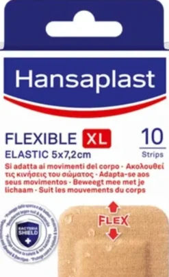 Hansaplast Flexible XL 5 x 7.2 cm (10 stuks)