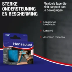 Hansaplast Kinesio tape blauw (1 stuk)