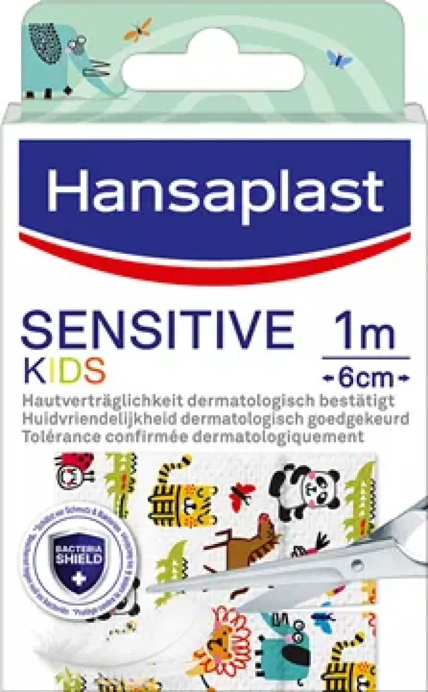 Hansaplast Sensitive kids 1m x 6 cm (1 stuk)