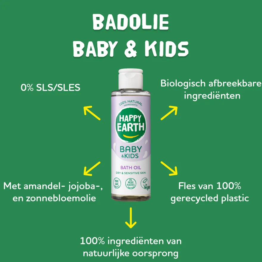 Happy Earth Baby & Kids Bath Oil (150 ml)