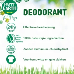 Happy Earth 100% Natuurlijke Deodorant Balm Floral Patchouli (45 gr)
