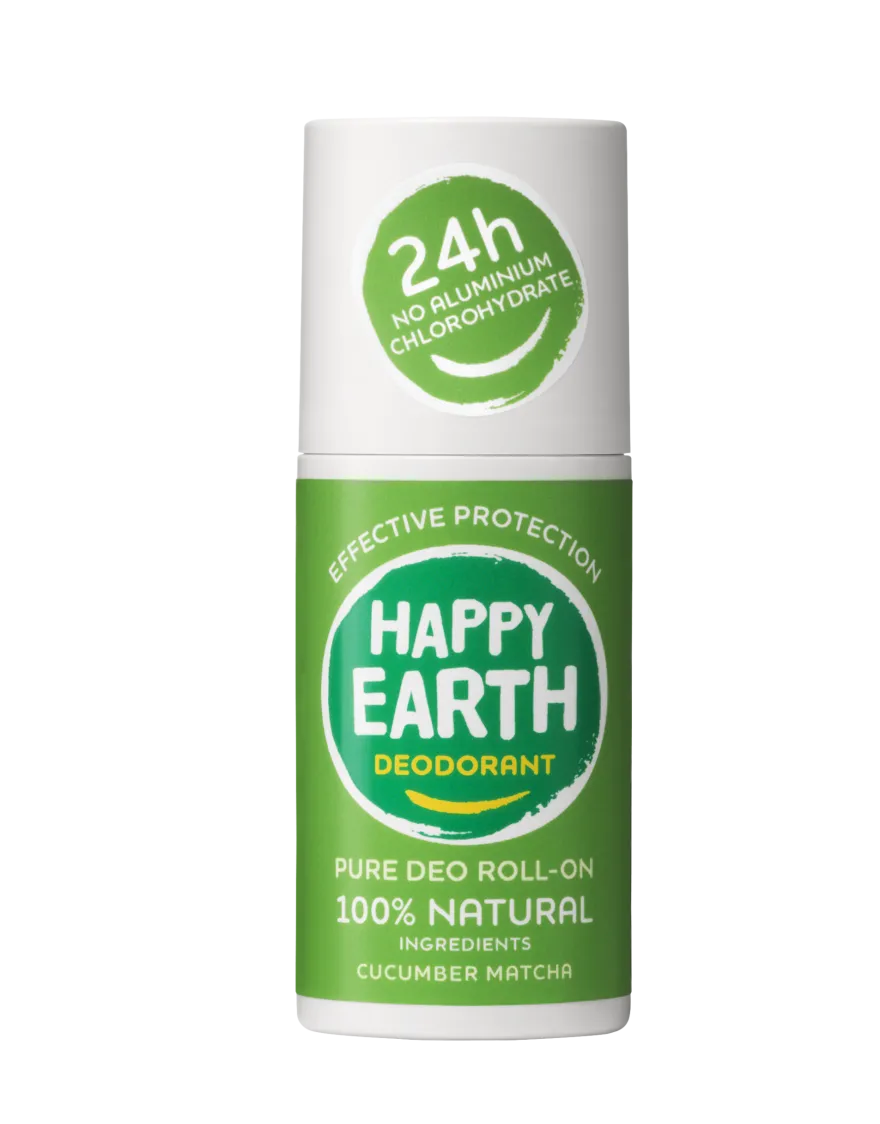 Happy Earth Pure deodorant roll-on cucumber matcha (75 ml)