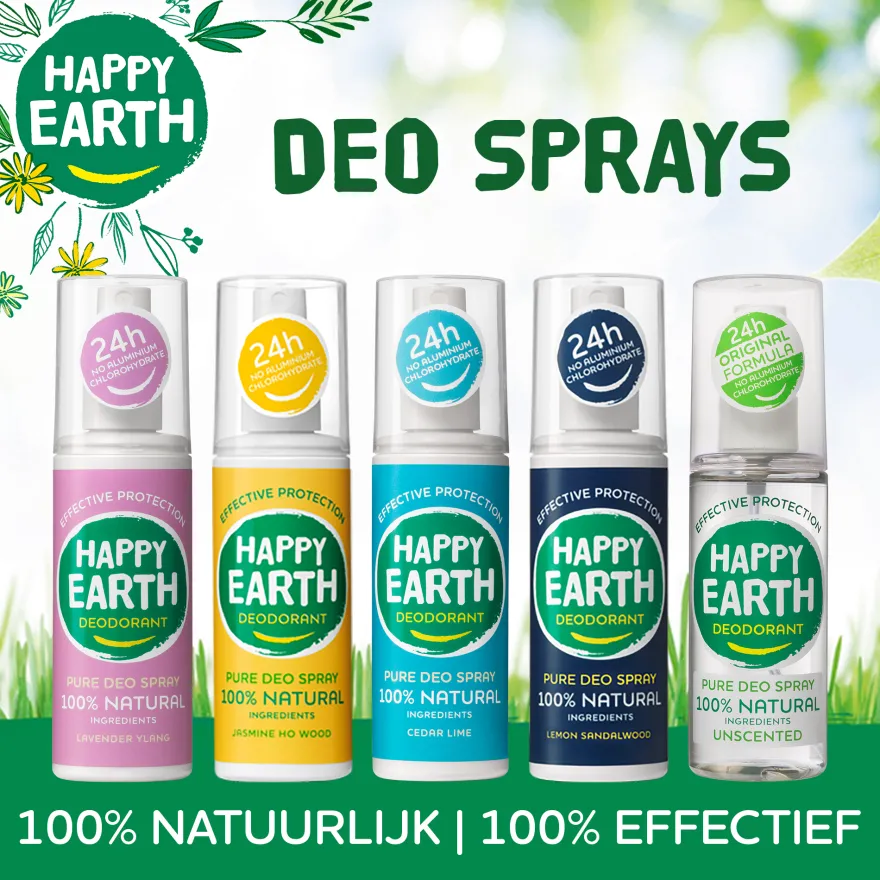 Happy Earth Pure deodorant spray unscented (100 ml)