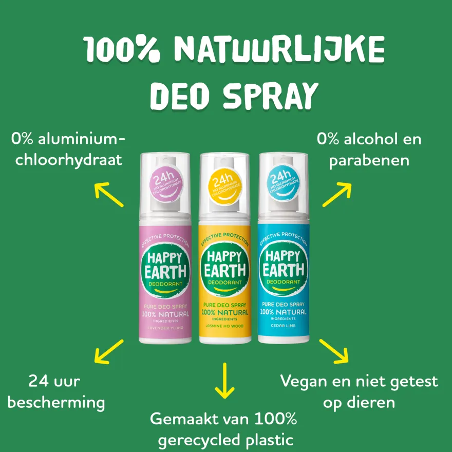 Happy Earth Pure Deodorant Spray Cucumber Matcha (100 ml)