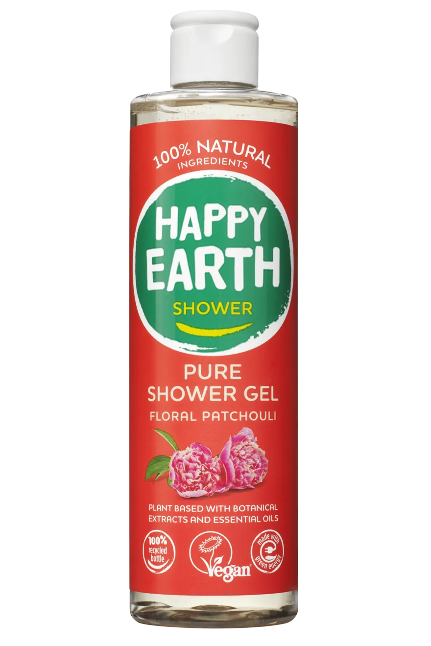 Happy Earth Pure showergel floral patchouli (300 ml)