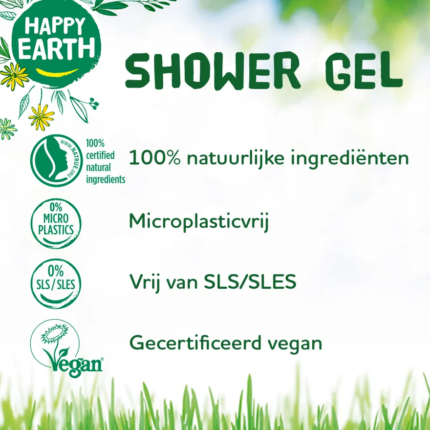 Happy Earth Pure showergel lavender ylang (300 ml)