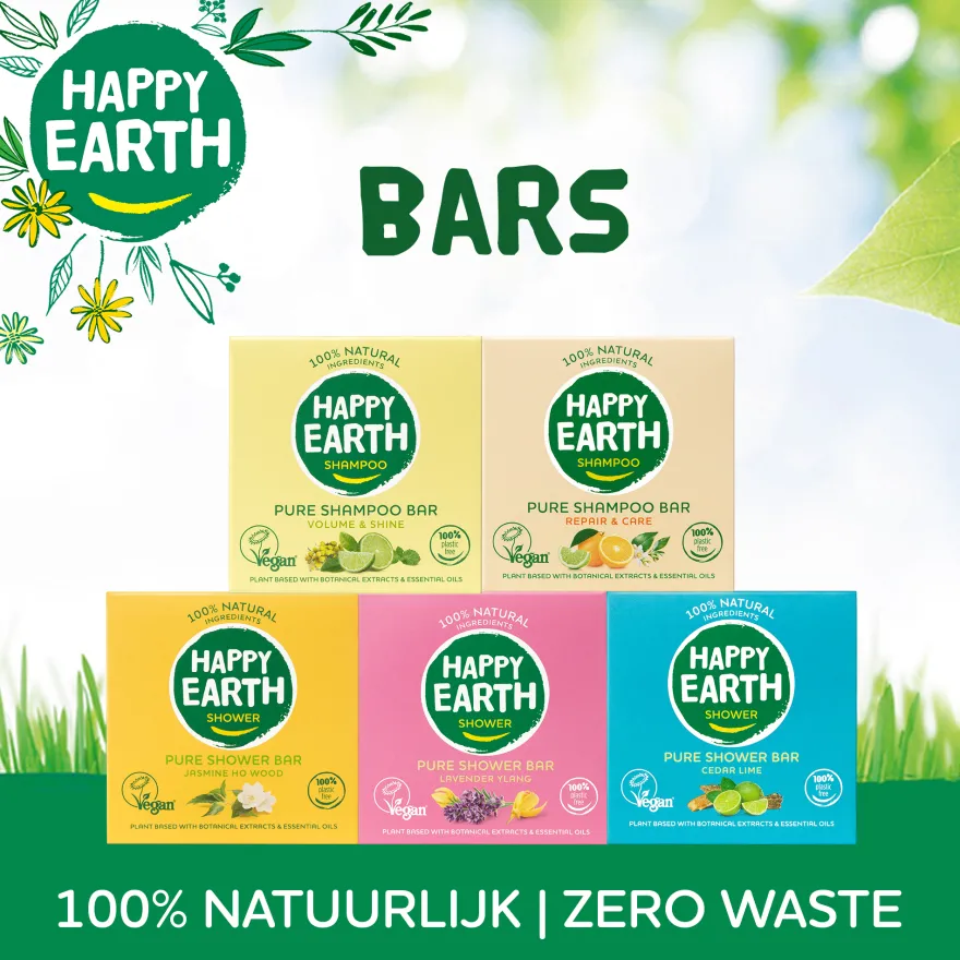 Happy Earth Shower Bar Cedar Lime (90 gr)