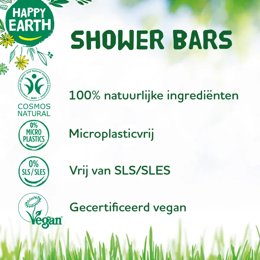 Happy Earth Shower Bar Cedar Lime (90 gr)