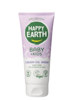 Happy Earth Wasgel creme olie baby & kids (200 ml)
